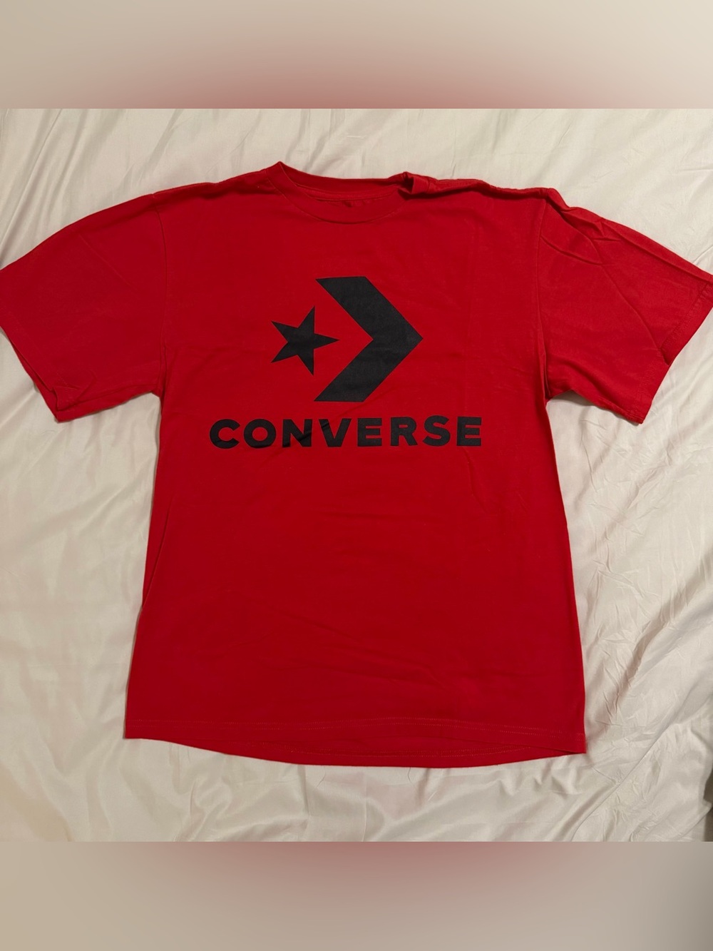 Converse Kids Red Tee with Black Star Chevron Logo